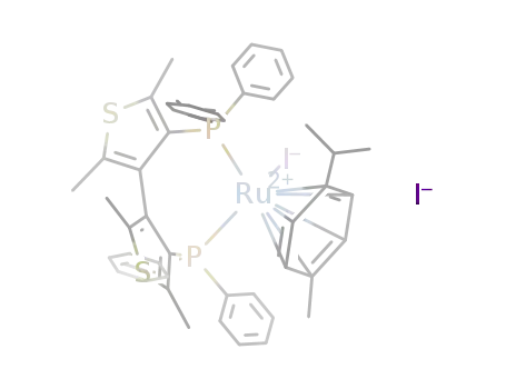 Molecular Structure of 266316-93-2 ([RUI (-) - TETRAME-BITIOP (P-CYMENE)])