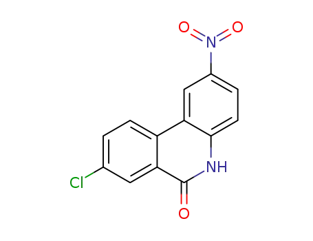 Molecular Structure of 26689-98-5 (8-chloro-2-nitrophenanthridin-6(5H)-one)