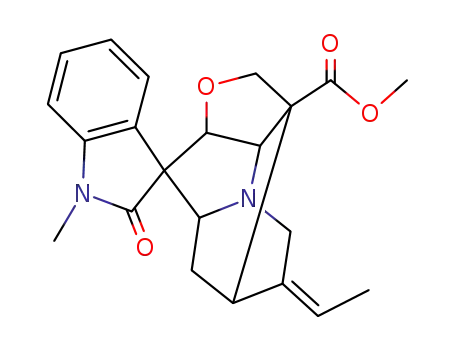 Molecular Structure of 32303-66-5 (Voachalotine oxindole, 17-deoxy-6beta,17-epoxy-)