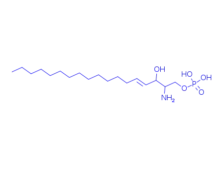Molecular Structure of 26993-39-5 ((2S,3R,4E)-2-amino-3-hydroxyoctadec-4-en-1-yl dihydrogen phosphate)