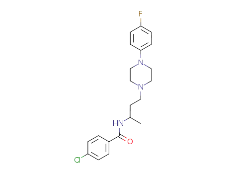 p- 클로로 -N- [3- [4- (p- 플루오로 페닐) -1- 피 페라 지닐] -1- 메틸 프로필] 벤즈 아미드