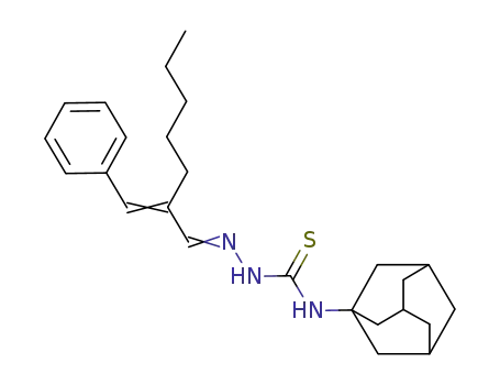 Molecular Structure of 32403-24-0 ((2E)-2-(2-benzylideneheptylidene)-N-(tricyclo[3.3.1.1~3,7~]dec-1-yl)hydrazinecarbothioamide)