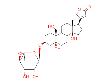 Card-20(22)-enolide,3-[(6-deoxy-a-L-mannopyranosyl)oxy]-5,14,19-trihydroxy-,(3b,5b)-