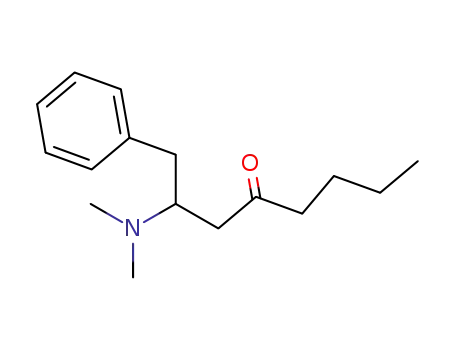 Molecular Structure of 27820-10-6 (2-Dimethylamino-1-phenyl-4-octanone)