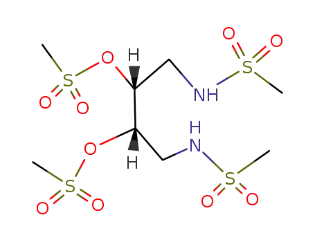Molecular Structure of 27511-26-8 ((5R,6S)-6-[(methylsulfonyl)oxy]-2,2,9,9-tetraoxido-2lambda~6~,9lambda~6~-dithia-3,8-diazadecan-5-yl methanesulfonate)