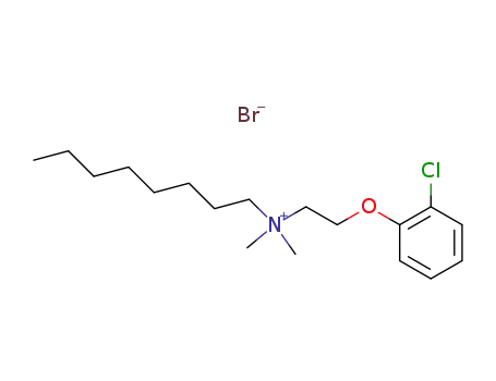 Molecular Structure of 29811-94-7 ([2-(2-chloro-phenoxy)-ethyl]-dimethyl-octyl-ammonium; bromide)
