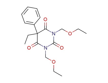 Molecular Structure of 27512-03-4 (1,3-bis(ethoxymethyl)-5-ethyl-5-phenylpyrimidine-2,4,6(1H,3H,5H)-trione)