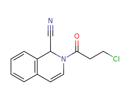 Molecular Structure of 32409-95-3 (2-(3-CHLOROPROPANOYL)-1,2-DIHYDROISOQUINOLINE-1-CARBONITRILE)