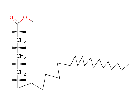 Molecular Structure of 27829-61-4 ([2R,4R,6R,8R,(-)]-2,4,6,8-Tetramethyloctacosanoic acid methyl ester)