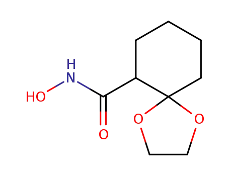 Molecular Structure of 27773-01-9 (N-hydroxy-1,4-dioxaspiro[4.5]decane-6-carboxamide)