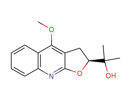 Molecular Structure of 2824-86-4 (2β-(1-Hydroxy-1-methylethyl)-4-methoxy-2,3-dihydrofuro[2,3-b]quinoline)