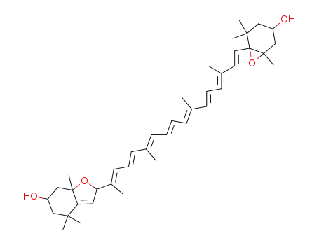 Molecular Structure of 55963-84-3 (b,b-Carotene-3,3'-diol,5,6:5',8'-diepoxy-5,5',6,8'-tetrahydro-)