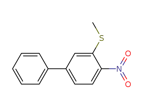 Molecular Structure of 27565-92-0 (3-(methylsulfanyl)-4-nitrobiphenyl)