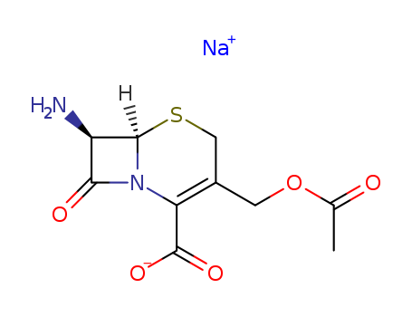 Sodium (6R-trans)-3-(acetoxymethyl)-7-amino-8-oxo-5-thia-1-azabicyclo(4.2.0)oct-2-ene-2-carboxylate