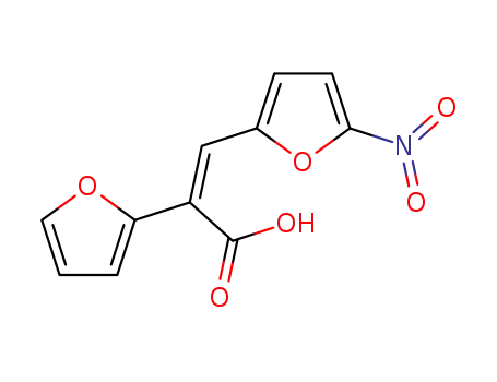 Molecular Structure of 27795-51-3 ((2Z)-2-furan-2-yl-3-(5-nitrofuran-2-yl)prop-2-enoic acid)