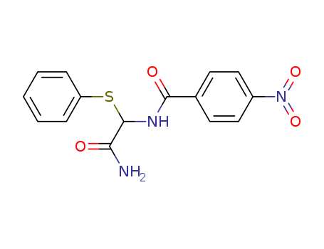 Benzamide,N-[2-amino-2-oxo-1-(phenylthio)ethyl]-4-nitro- cas  32496-94-9