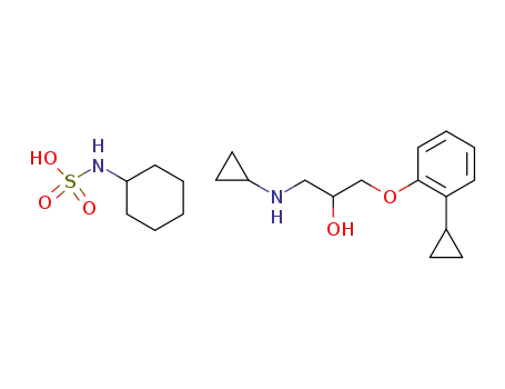 Molecular Structure of 27325-21-9 (cyclohexylsulfamic acid - 1-(cyclopropylamino)-3-(2-cyclopropylphenoxy)propan-2-ol (1:1))