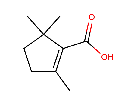 Molecular Structure of 27593-18-6 (1-Cyclopentene-1-carboxylic acid, 2,5,5-trimethyl- (9CI))