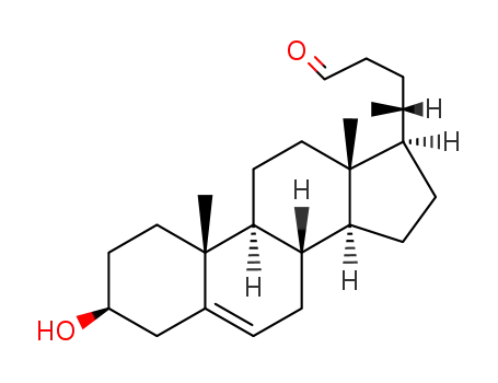 Molecular Structure of 27460-33-9 (3β-hydroxychol-5-en-24-al)