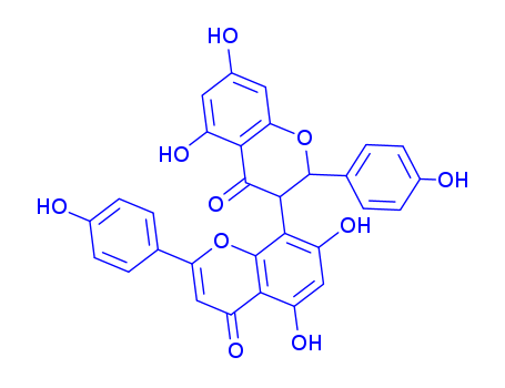 8-[(2S,3R)-5,7-dihydroxy-2-(4-hydroxyphenyl)-4-oxo-chroman-3-yl]-5,7-dihydroxy-2-(4-hydroxyphenyl)chromen-4-one