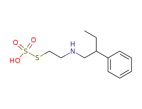 Molecular Structure of 27976-19-8 (Thiosulfuric acid hydrogen S-[2-[(2-phenylbutyl)amino]ethyl] ester)