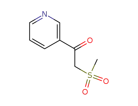 Molecular Structure of 27302-94-9 (2-(METHYLSULFONYL)-1-PYRIDIN-4-YLETHANONE)