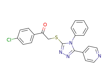 Molecular Structure of 325693-94-5 (1-(4-chlorophenyl)-2-{[4-phenyl-5-(4-pyridinyl)-4H-1,2,4-triazol-3-yl]sulfanyl}ethanone)