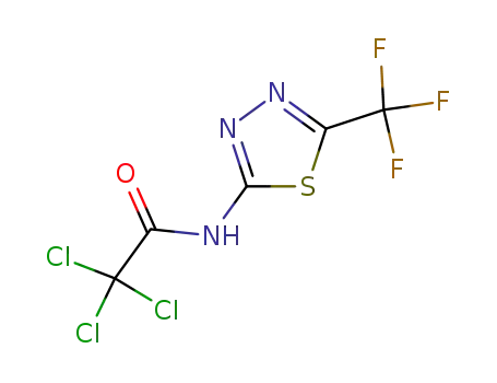 Molecular Structure of 27603-12-9 (2,2,2-trichloro-N-[5-(trifluoromethyl)-1,3,4-thiadiazol-2-yl]acetamide)