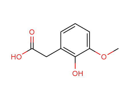 Molecular Structure of 19988-46-6 ((2-hydroxy-3-methoxy-phenyl)-acetic acid)