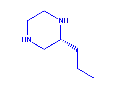 Molecular Structure of 439082-60-7 (Piperazine, 2-propyl-, (2R)- (9CI))