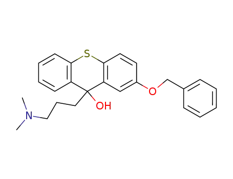 Molecular Structure of 27638-85-3 (2-(benzyloxy)-9-[3-(dimethylamino)propyl]-9H-thioxanthen-9-ol)