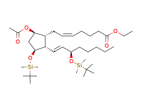 ethyl (5Z,8R,9R,11S,12S,13E,15R)-9-acetoxy-11,15-bis-(tert-butyldimethylsilyloxy)prosta-5,13-dienoate