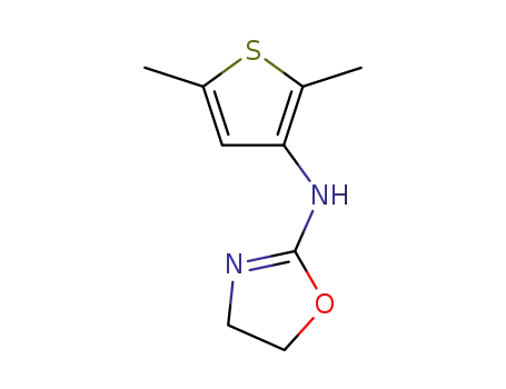 Molecular Structure of 27632-14-0 (N-(2,5-dimethylthiophen-3-yl)-4,5-dihydro-1,3-oxazol-2-amine)
