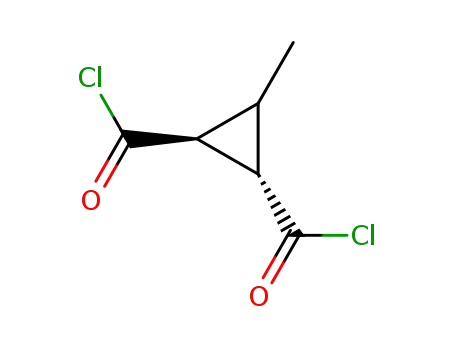 Molecular Structure of 3238-09-3 (1,2-Cyclopropanedicarbonyl dichloride, 3-methyl- (9CI))