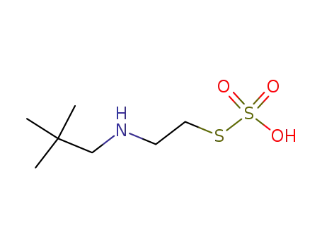 Molecular Structure of 27976-09-6 (Thiosulfuric acid hydrogen S-[2-[(2,2-dimethylpropyl)amino]ethyl] ester)