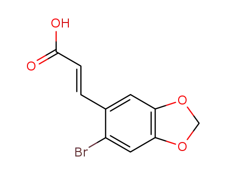 Molecular Structure of 27452-00-2 (2-BROMO-4,5-METHYLENEDIOXYCINNAMIC ACID)