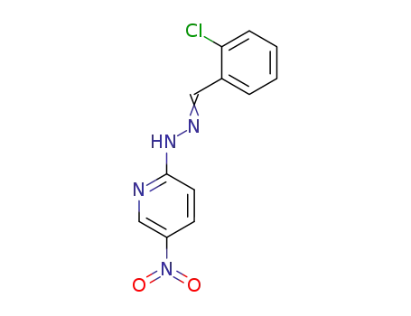 Molecular Structure of 28058-12-0 (2-[(2E)-2-(2-chlorobenzylidene)hydrazinyl]-5-nitropyridine)