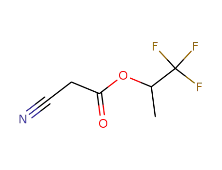 Molecular Structure of 27827-87-8 (2,2,2-Trifluoro-1-methylethyl=cyanoacetate)