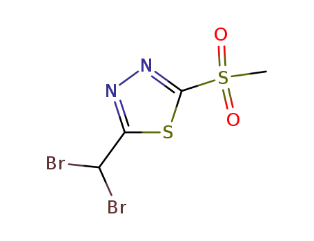 Molecular Structure of 27602-51-3 (2-(dibromomethyl)-5-(methylsulfonyl)-1,3,4-thiadiazole)