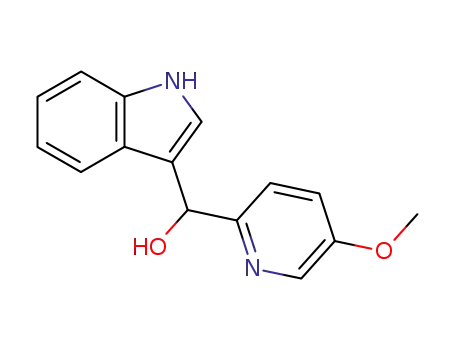 Molecular Structure of 325796-74-5 (1-(1H-Indol-3-yl)-1-(5-methoxypyridin-2-yl)-methanol)