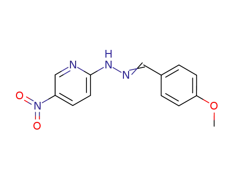 Molecular Structure of 28058-33-5 (2-{(2E)-2-[(4-methoxyphenyl)methylidene]hydrazino}-5-nitropyridine)