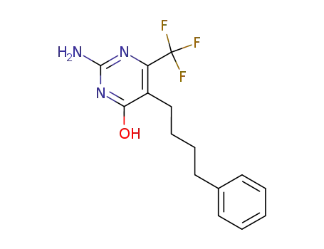 Molecular Structure of 2762-83-6 (2-amino-5-(4-phenylbutyl)-6-(trifluoromethyl)pyrimidin-4(1H)-one)