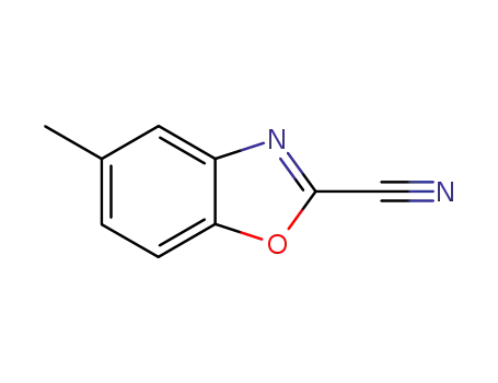 Molecular Structure of 33652-90-3 (2-Benzoxazolecarbonitrile,  5-methyl-)