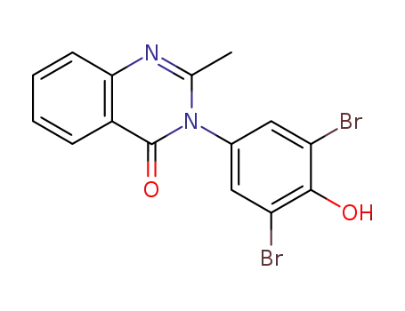 Molecular Structure of 27945-60-4 (3-(3,5-dibromo-4-hydroxyphenyl)-2-methylquinazolin-4(3H)-one)