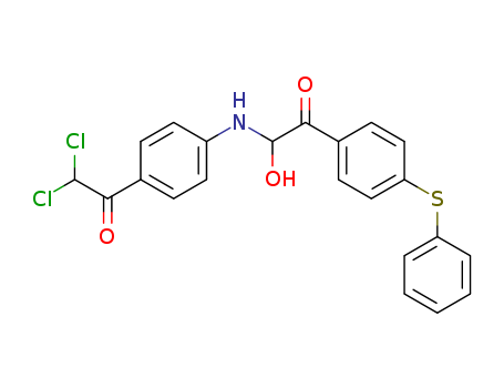 Ethanone,2-[[4-(dichloroacetyl)phenyl]amino]-2-hydroxy-1-[4-(phenylthio)phenyl]- (9CI)