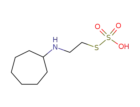 Molecular Structure of 27976-12-1 (Thiosulfuric acid hydrogen S-[2-(cycloheptylamino)ethyl] ester)