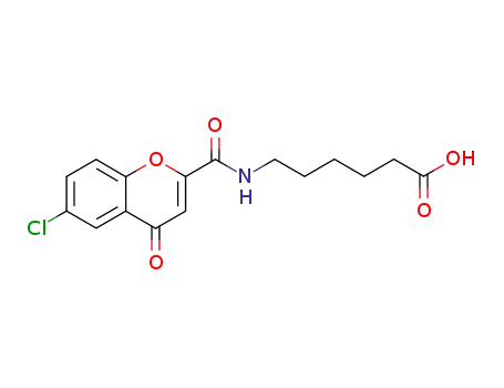 Molecular Structure of 27455-40-9 (6-{[(6-chloro-4-oxo-4H-chromen-3-yl)carbonyl]amino}hexanoic acid)