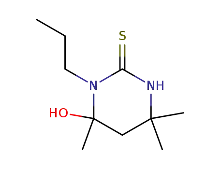 Molecular Structure of 27406-62-8 (6-hydroxy-4,4,6-trimethyl-1-propyltetrahydropyrimidine-2(1H)-thione)