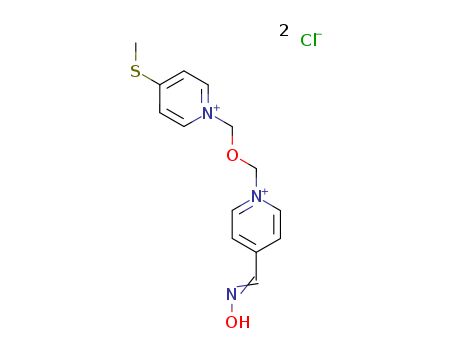 Pyridinium,4-[(hydroxyimino)methyl]-1-[[[4-(methylthio)pyridinio]methoxy]methyl]-,dichloride (9CI)