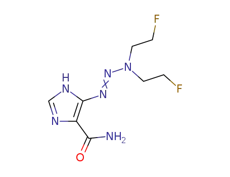 Molecular Structure of 27415-74-3 ((4E)-4-[3,3-bis(2-fluoroethyl)triazanylidene]-4H-imidazole-5-carboxamide)